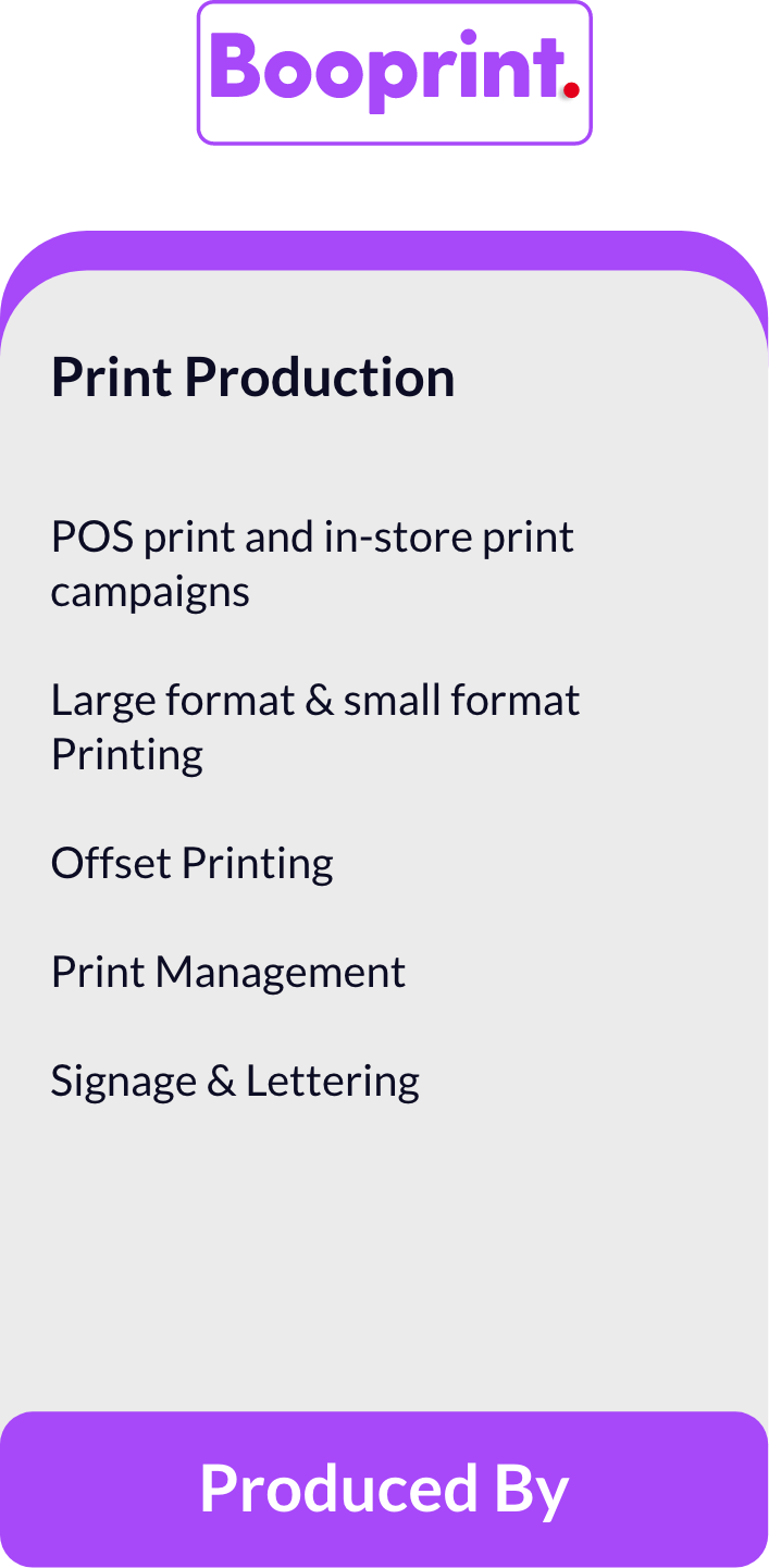 BOOPrint - Services Overview